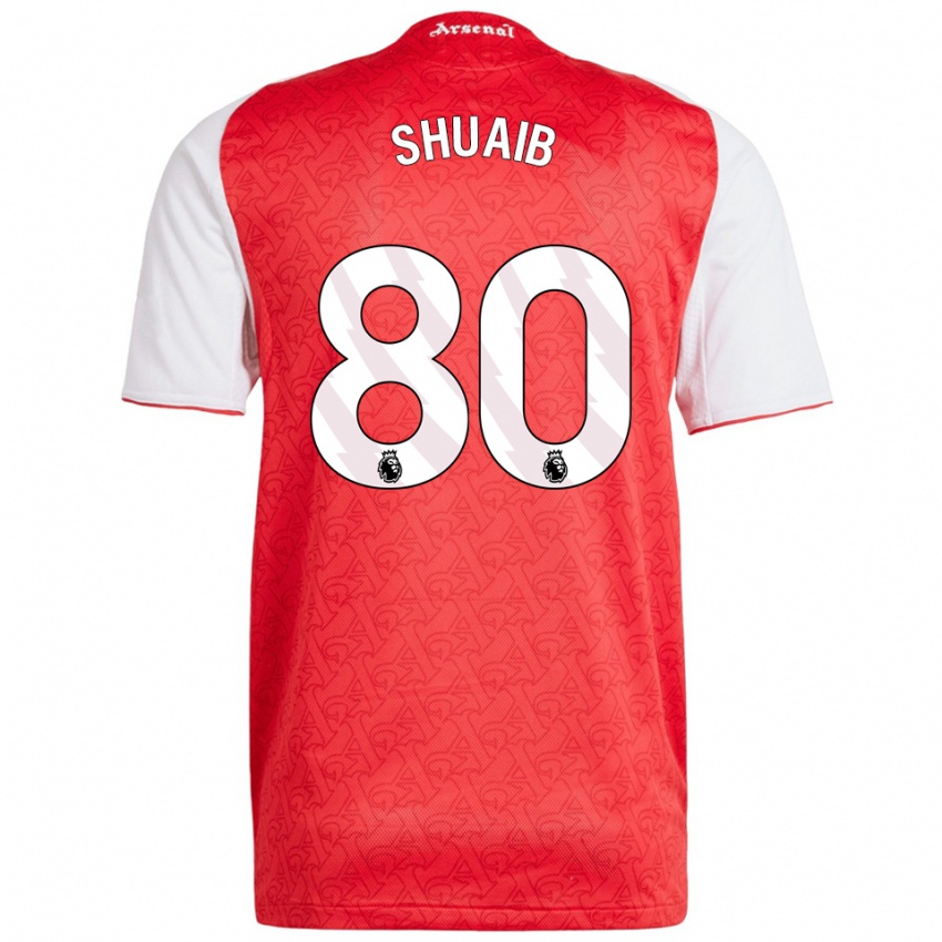 נשים זאק שועיב #80 אדום לבן ג'רזי ביתית 2025/26 חולצה קצרה