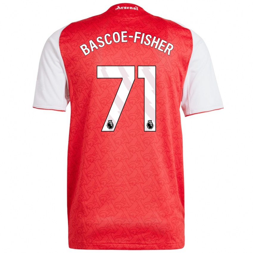 נשים ג'קאי באסקו-פישר #71 אדום לבן ג'רזי ביתית 2025/26 חולצה קצרה