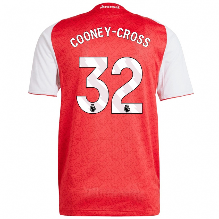 נשים קוני-קרוס #32 אדום לבן ג'רזי ביתית 2025/26 חולצה קצרה