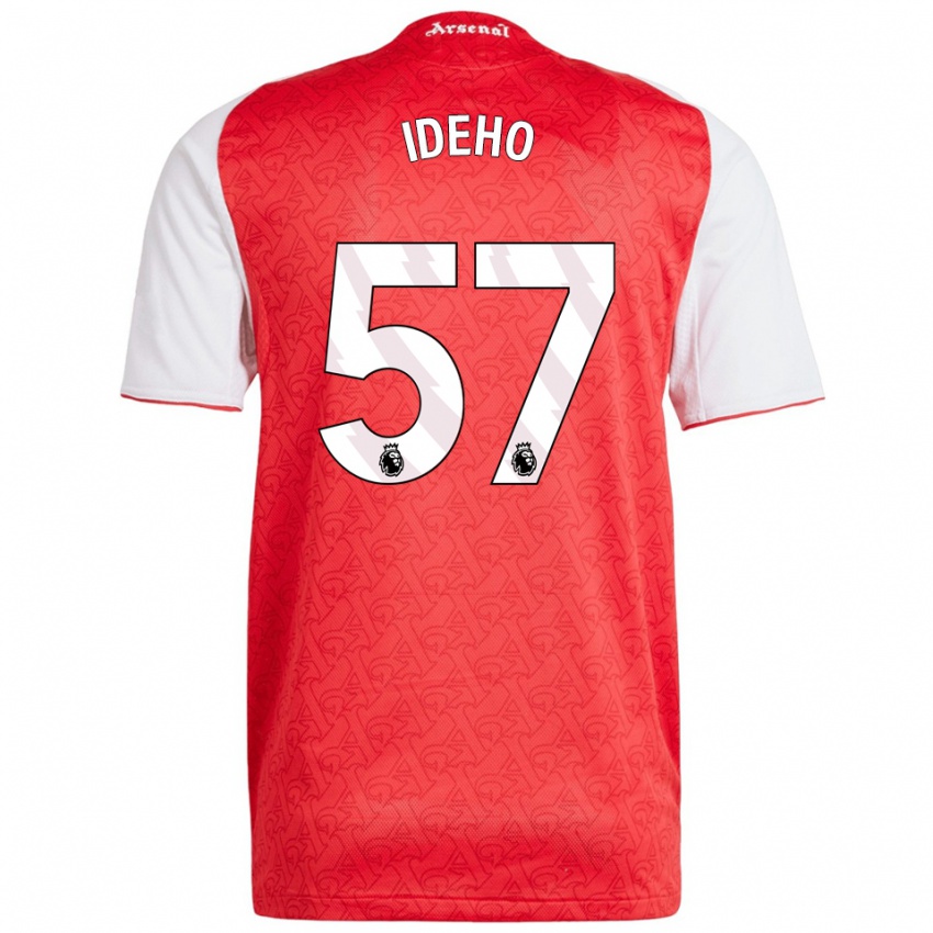 נשים יואל אידהו #57 אדום לבן ג'רזי ביתית 2025/26 חולצה קצרה