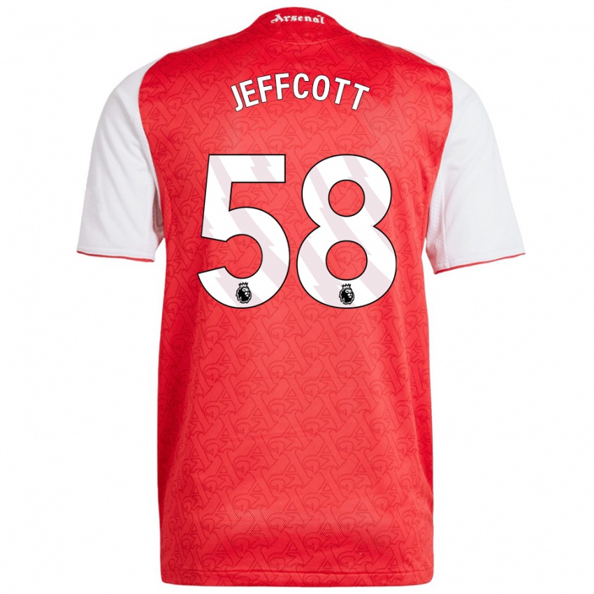 נשים הנרי ג'פקוט #58 אדום לבן ג'רזי ביתית 2025/26 חולצה קצרה