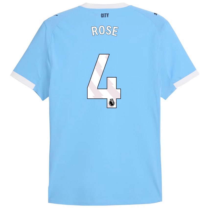 נשים ג'ייד רוז #4 תכלת לבן ג'רזי ביתית 2025/26 חולצה קצרה