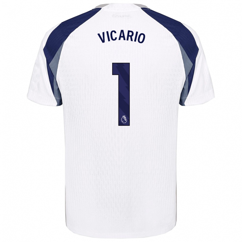 נשים גוליילמו ויקאריו #1 לבן נייבי ג'רזי ביתית 2025/26 חולצה קצרה