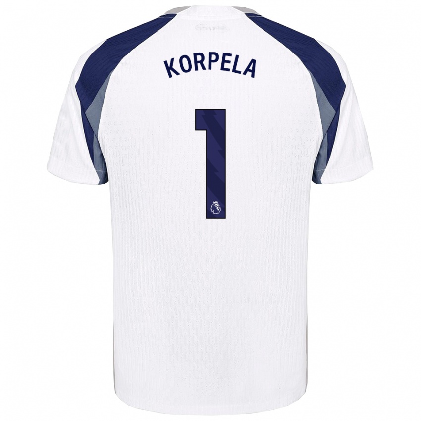 נשים טיניה-ריקה קורפלה #1 לבן נייבי ג'רזי ביתית 2025/26 חולצה קצרה