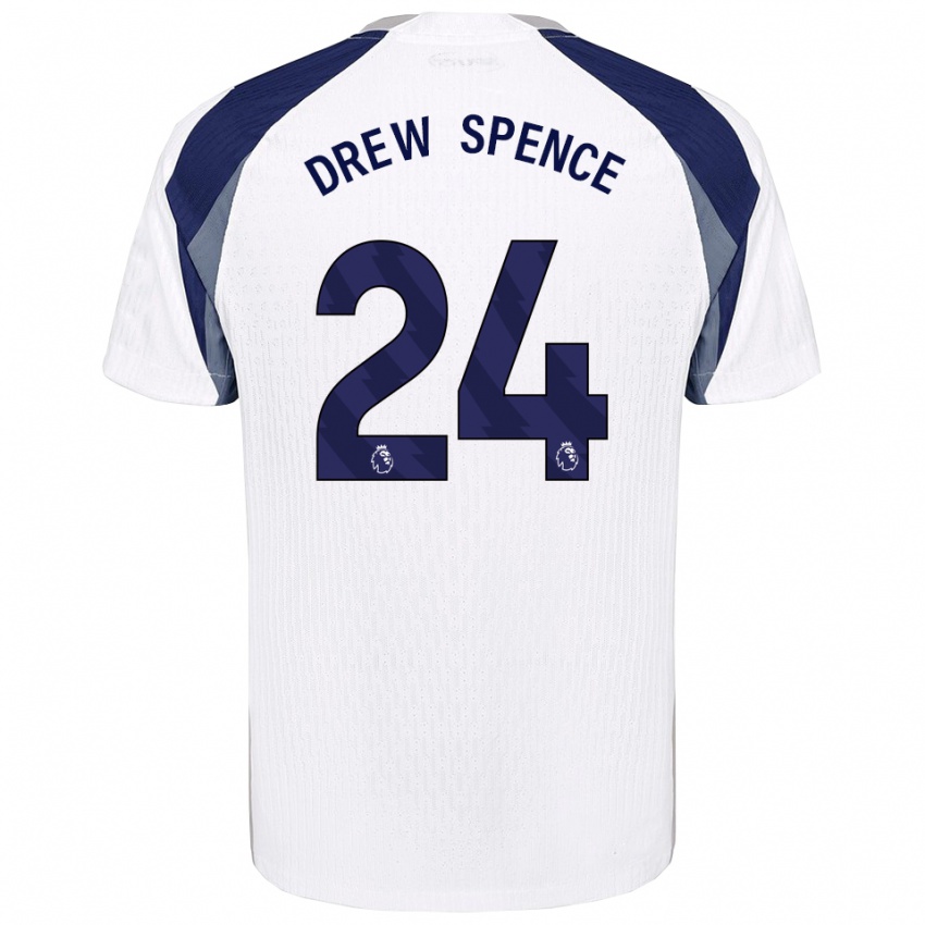 נשים דרו ספנס #24 לבן נייבי ג'רזי ביתית 2025/26 חולצה קצרה