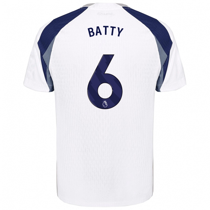 נשים דן באטי #6 לבן נייבי ג'רזי ביתית 2025/26 חולצה קצרה