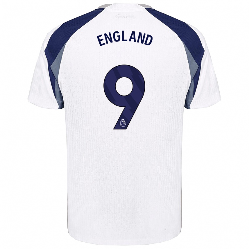 נשים בת'אני אנגליה #9 לבן נייבי ג'רזי ביתית 2025/26 חולצה קצרה