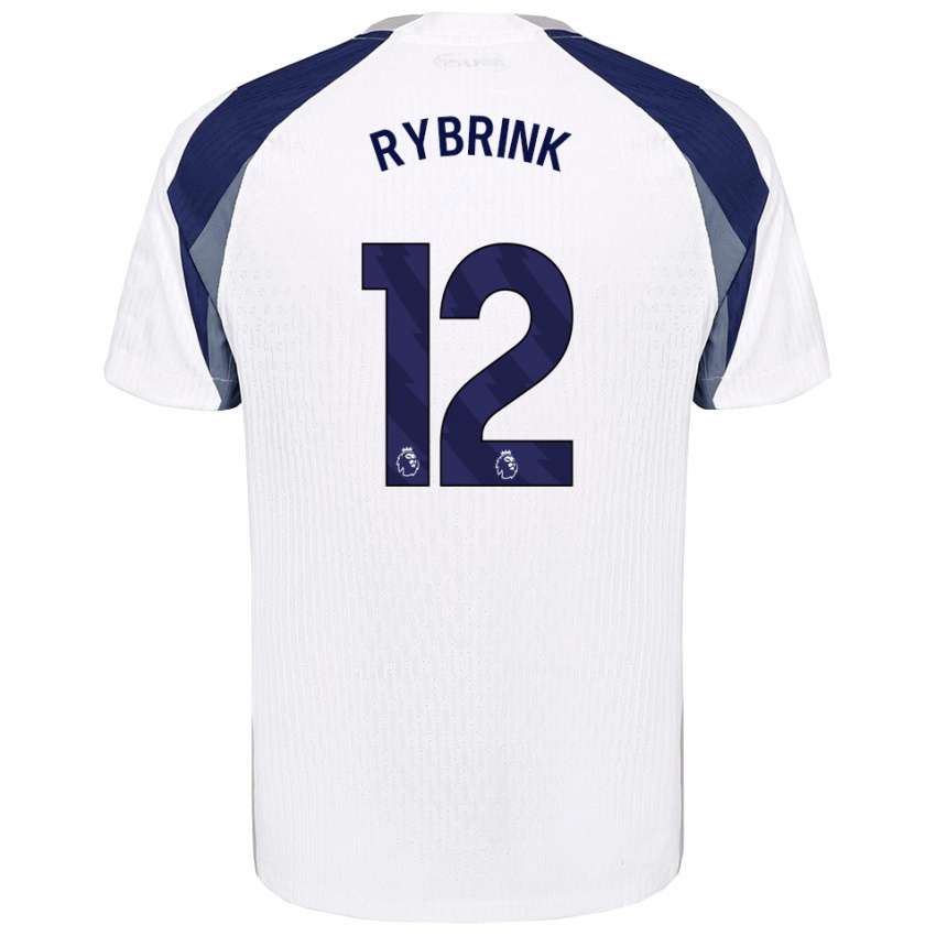 נשים Josefine Rybrink #12 לבן נייבי ג'רזי ביתית 2025/26 חולצה קצרה