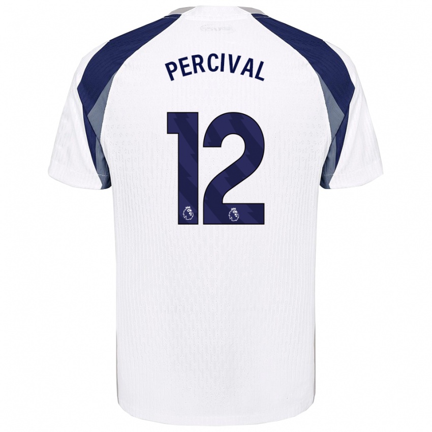 נשים רייה פרסיבל #12 לבן נייבי ג'רזי ביתית 2025/26 חולצה קצרה