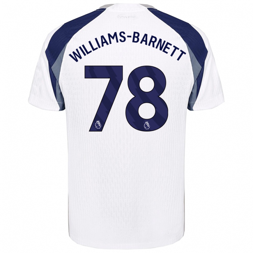 נשים Lucá Williams-Barnett #78 לבן נייבי ג'רזי ביתית 2025/26 חולצה קצרה