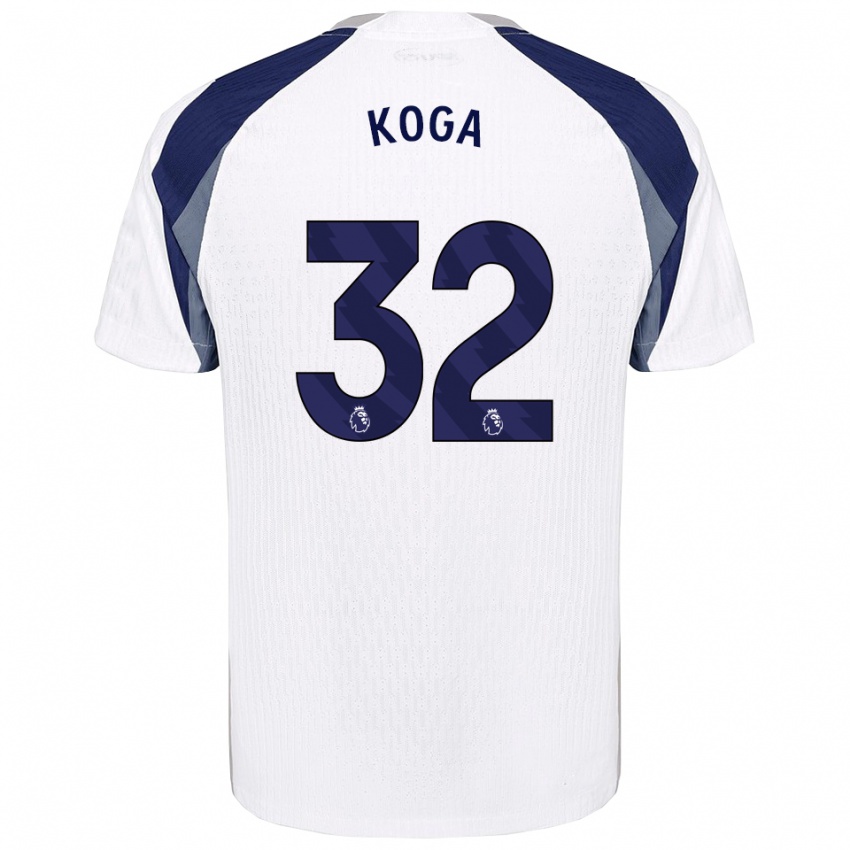 נשים טוקו קוגה #32 לבן נייבי ג'רזי ביתית 2025/26 חולצה קצרה