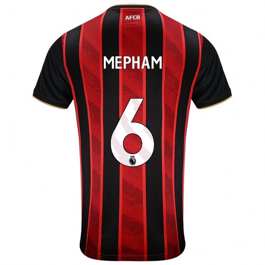 נשים כריס מפאם #6 אדום שחור ג'רזי ביתית 2025/26 חולצה קצרה