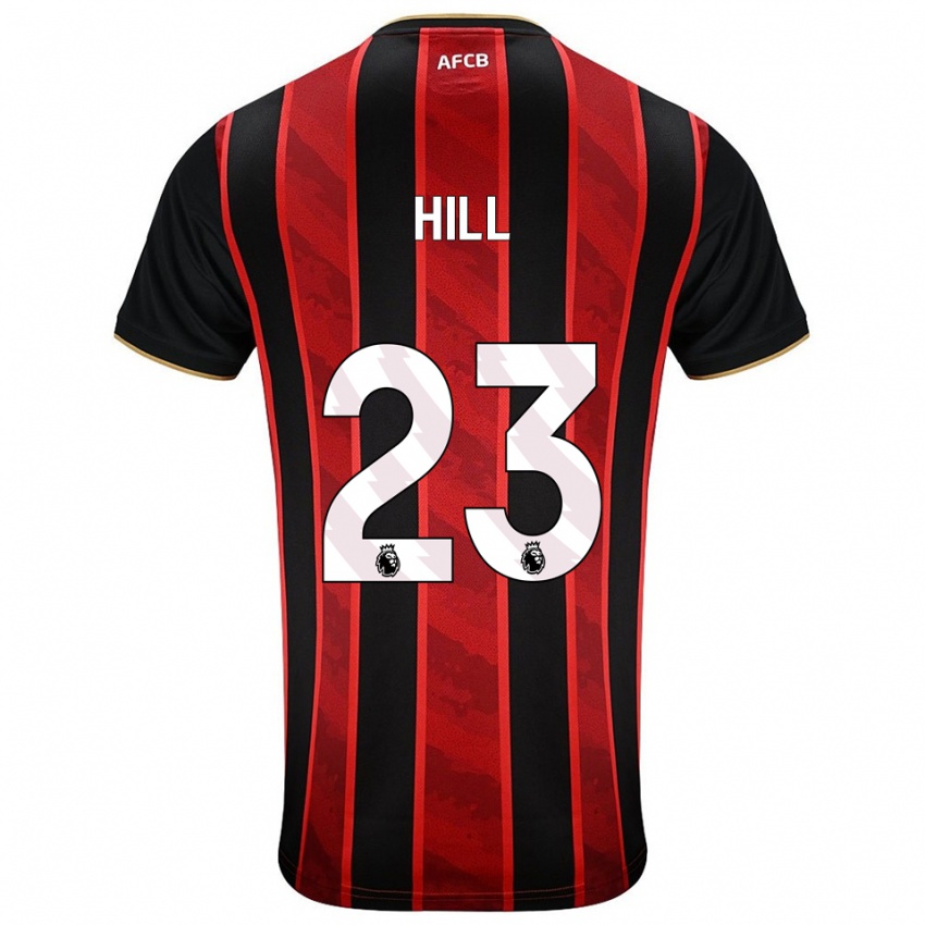 נשים ג'יימס היל #23 אדום שחור ג'רזי ביתית 2025/26 חולצה קצרה