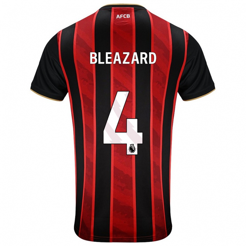 נשים הלן בליזרד #4 אדום שחור ג'רזי ביתית 2025/26 חולצה קצרה