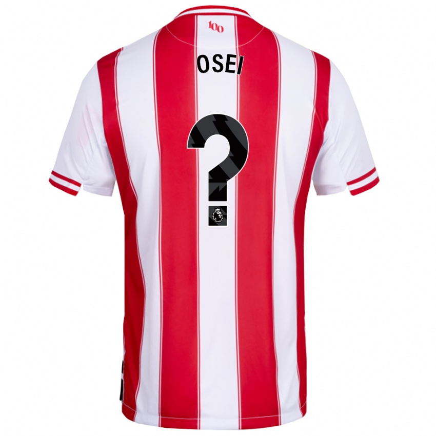 נשים Mark Osei #0 אדום לבן ג'רזי ביתית 2025/26 חולצה קצרה