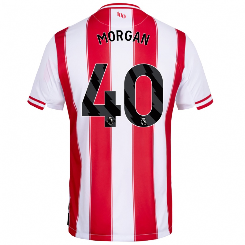 נשים Iwan Morgan #40 אדום לבן ג'רזי ביתית 2025/26 חולצה קצרה
