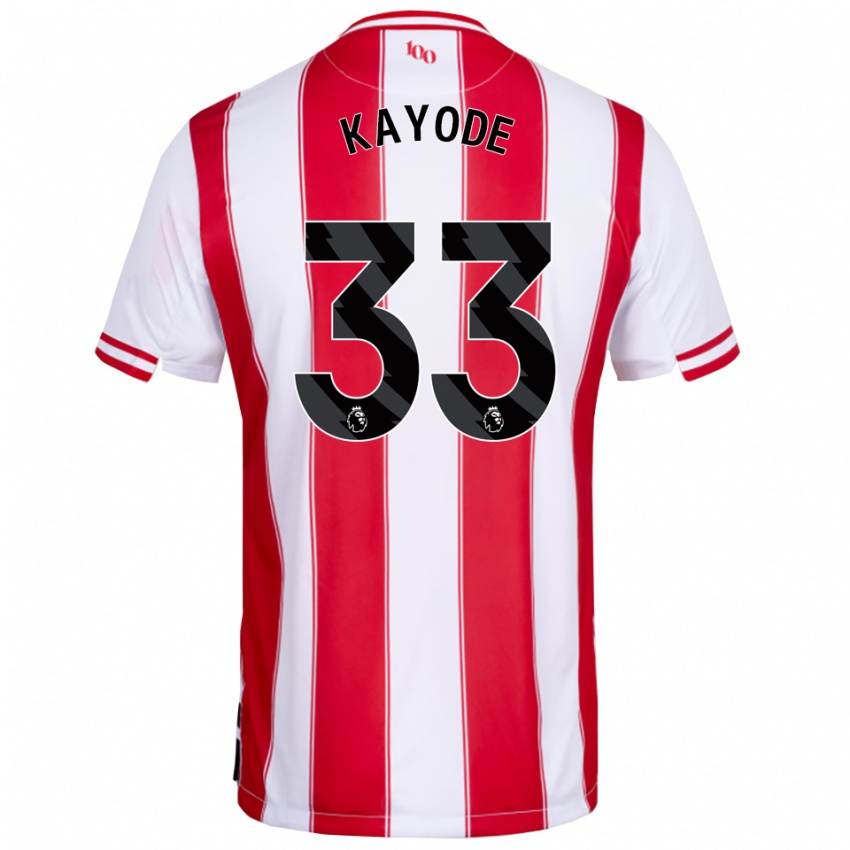 נשים Michael Kayode #33 אדום לבן ג'רזי ביתית 2025/26 חולצה קצרה