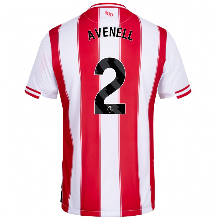 נשים Caelan Avenell #2 אדום לבן ג'רזי ביתית 2025/26 חולצה קצרה