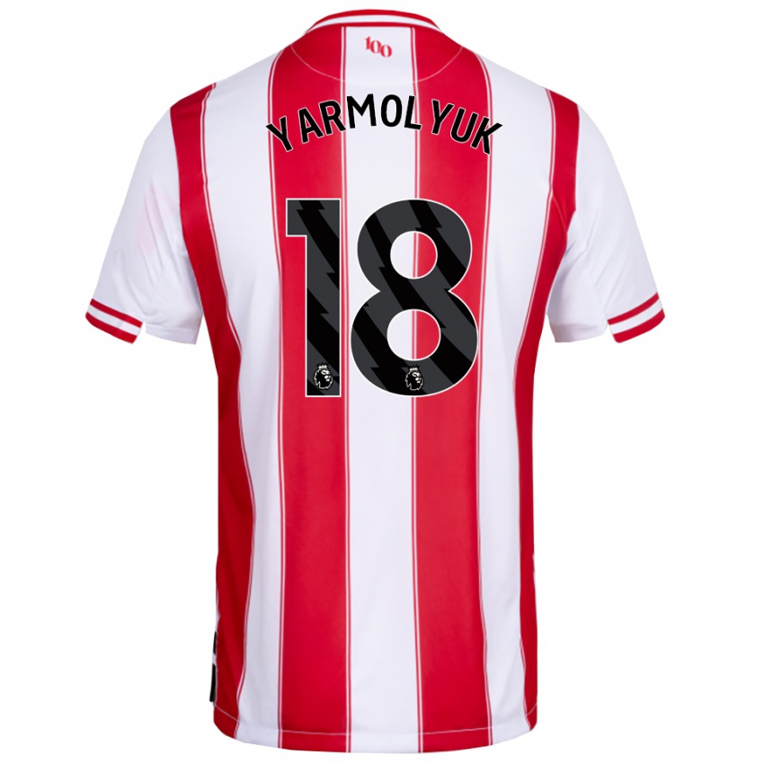 נשים ייגור ירמוליוק #18 אדום לבן ג'רזי ביתית 2025/26 חולצה קצרה