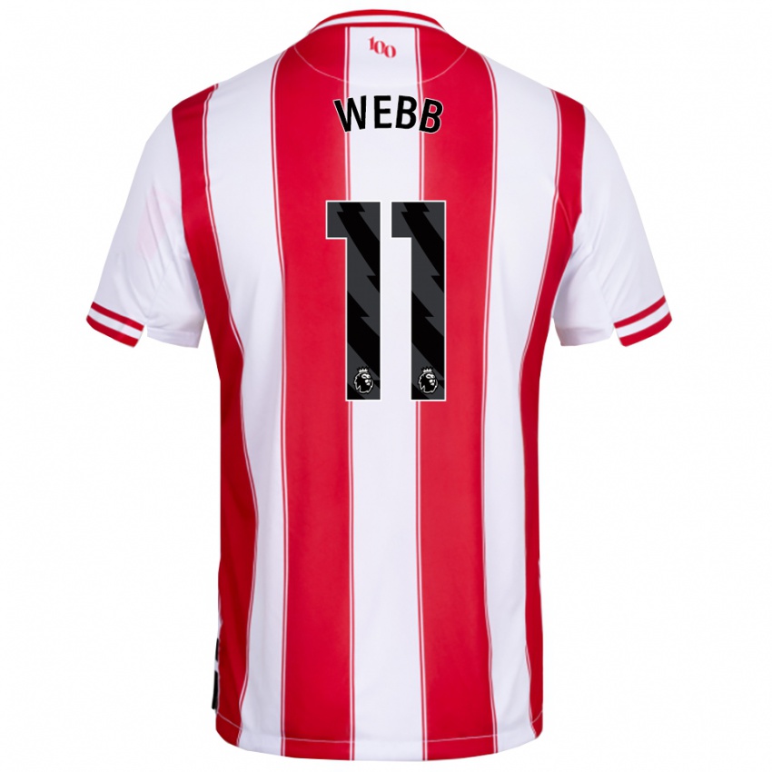 נשים Chloe Webb #11 אדום לבן ג'רזי ביתית 2025/26 חולצה קצרה