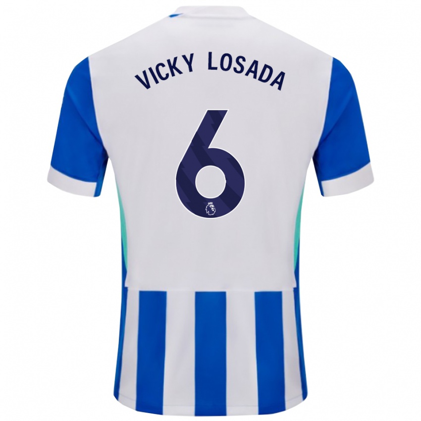 נשים ויקי לוסאדה #6 כחול לבן ג'רזי ביתית 2025/26 חולצה קצרה