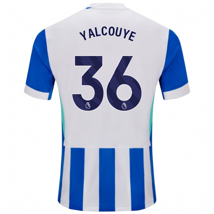 נשים Malick Junior Yalcouyé #36 כחול לבן ג'רזי ביתית 2025/26 חולצה קצרה