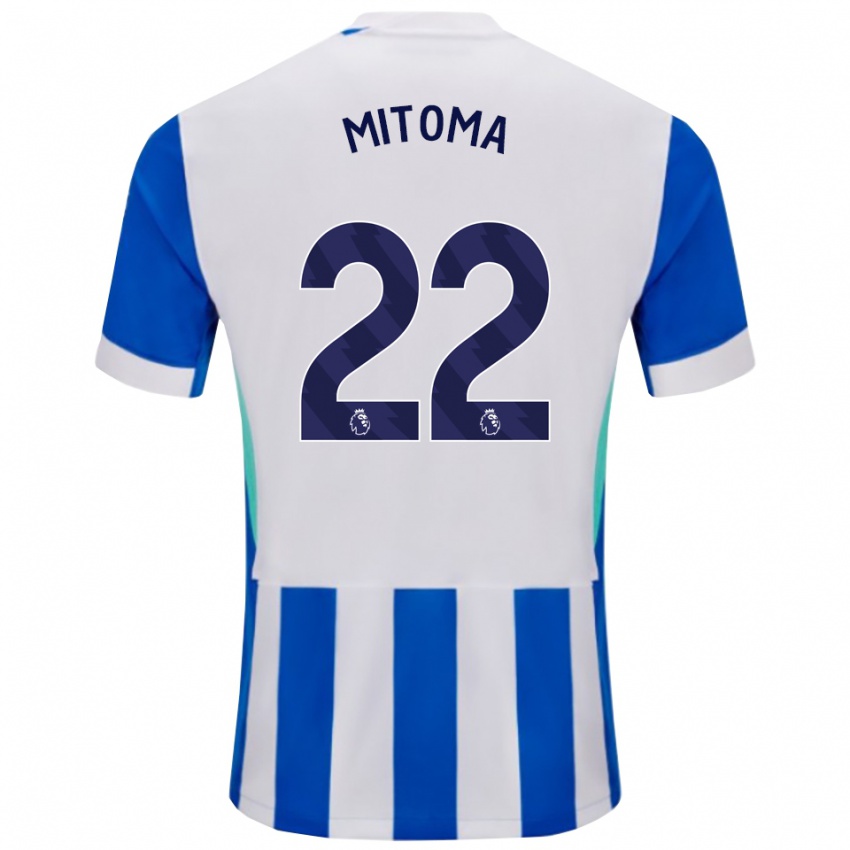 נשים Kaoru Mitoma #22 כחול לבן ג'רזי ביתית 2025/26 חולצה קצרה