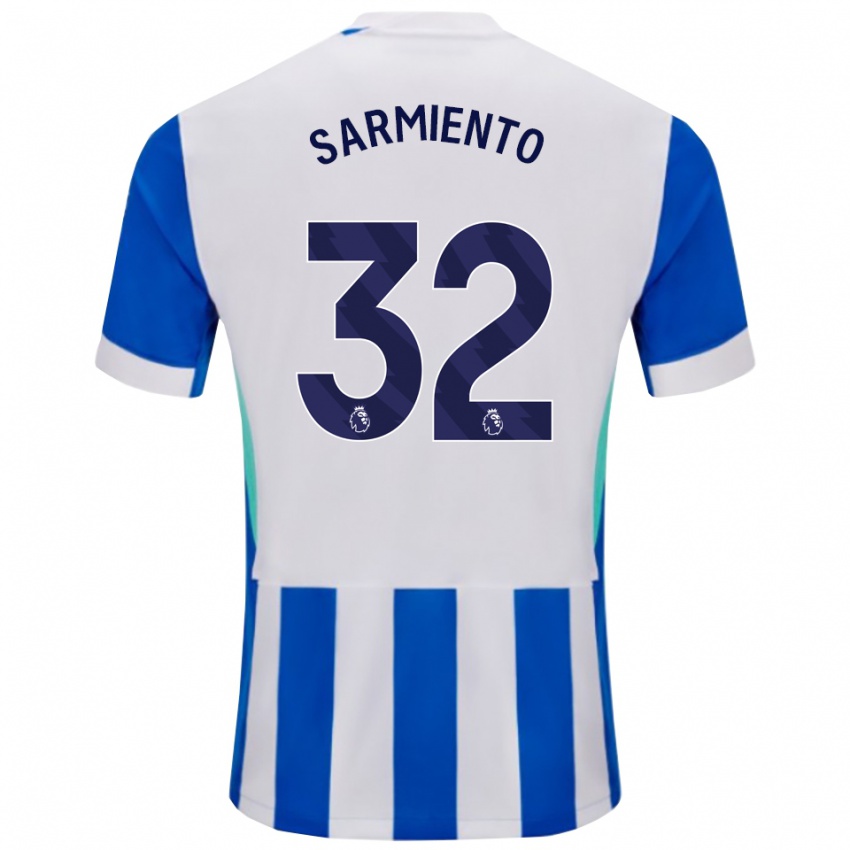 נשים ז'רמי סרמיינטו #32 כחול לבן ג'רזי ביתית 2025/26 חולצה קצרה