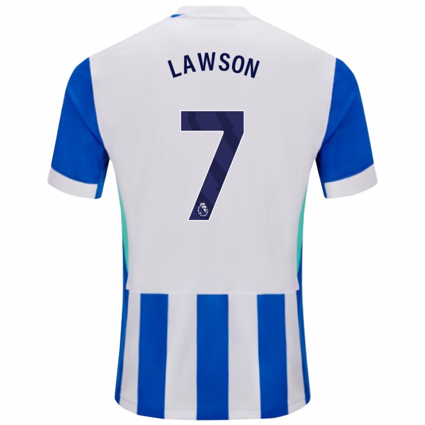 נשים Zebedee Lawson #7 כחול לבן ג'רזי ביתית 2025/26 חולצה קצרה