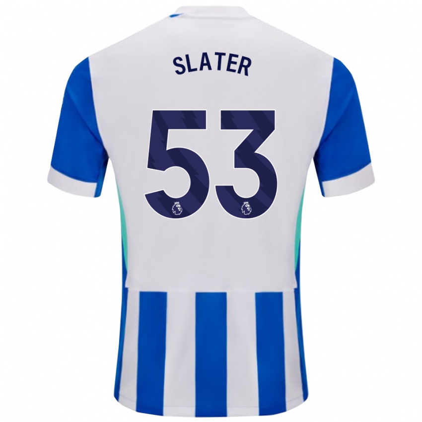 נשים ג'ייקוב סלייטר #53 כחול לבן ג'רזי ביתית 2025/26 חולצה קצרה