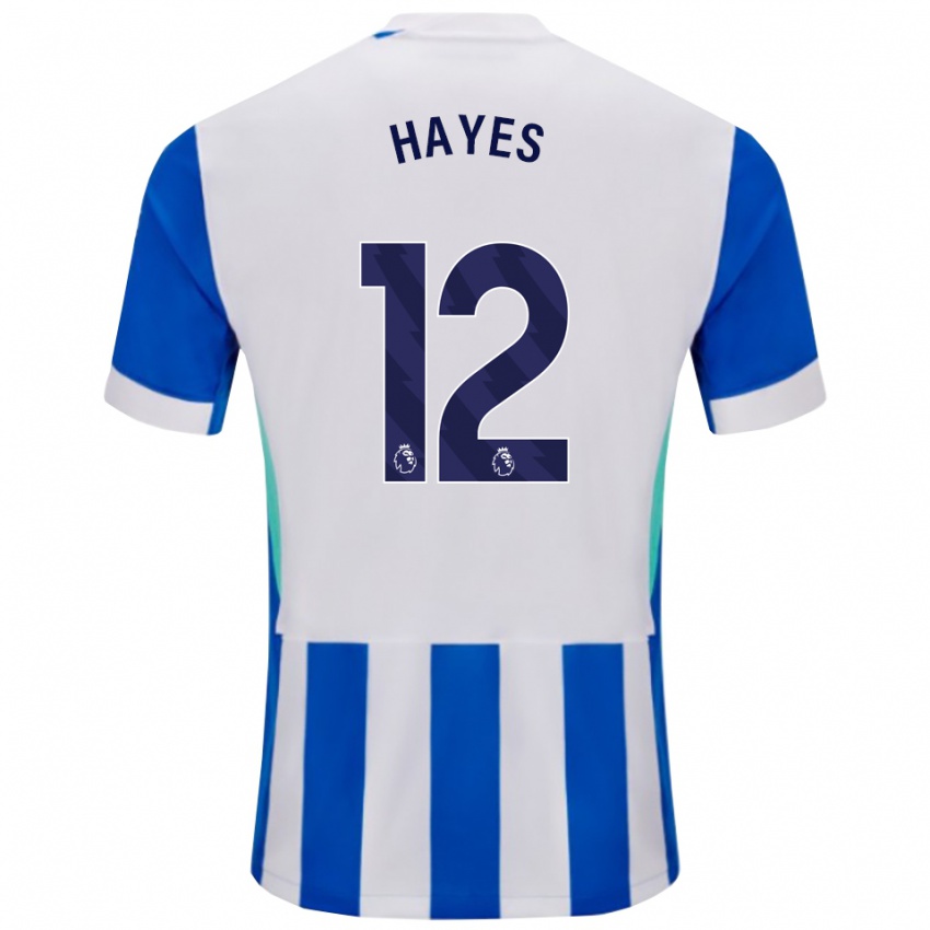 נשים קייטלין הייז #12 כחול לבן ג'רזי ביתית 2025/26 חולצה קצרה