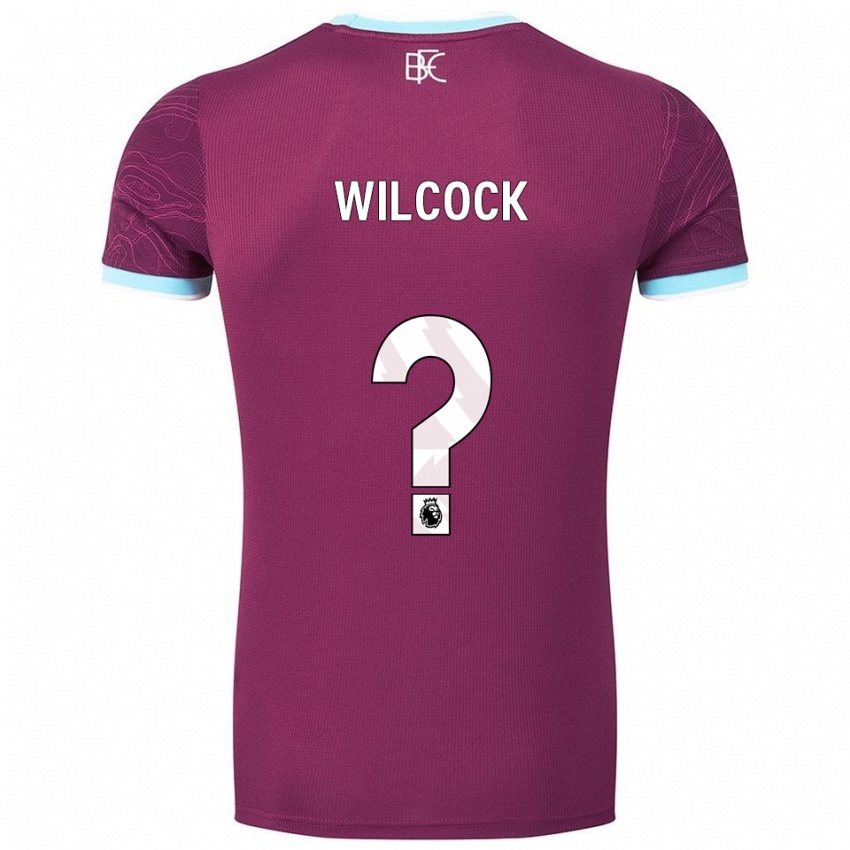 נשים Joseph Wilcock #0 בורדו תכלת ג'רזי ביתית 2025/26 חולצה קצרה