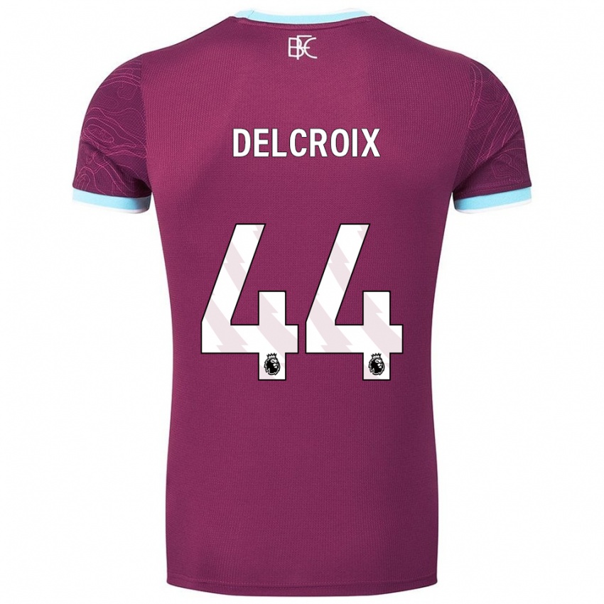 נשים הנס דלקרואה #44 בורדו תכלת ג'רזי ביתית 2025/26 חולצה קצרה