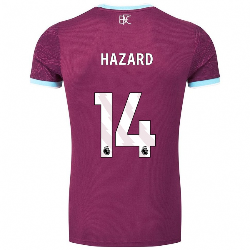 נשים אמיליה הזאר #14 בורדו תכלת ג'רזי ביתית 2025/26 חולצה קצרה