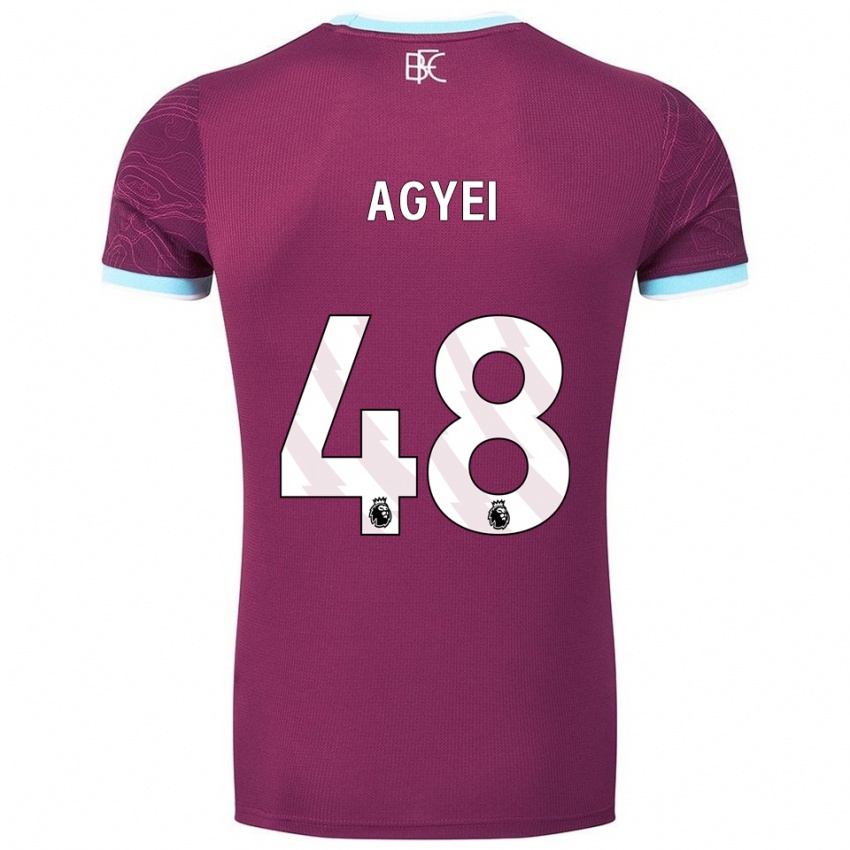 נשים אנוק אגיי #48 בורדו תכלת ג'רזי ביתית 2025/26 חולצה קצרה