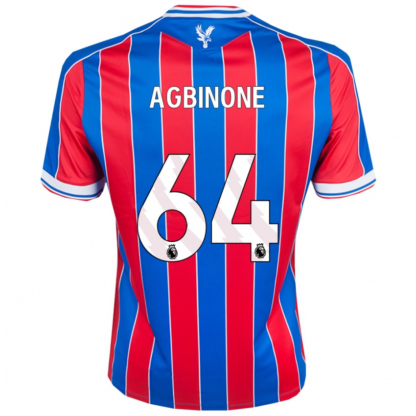 נשים Asher Agbinone #64 כחול אדום לבן ג'רזי ביתית 2025/26 חולצה קצרה