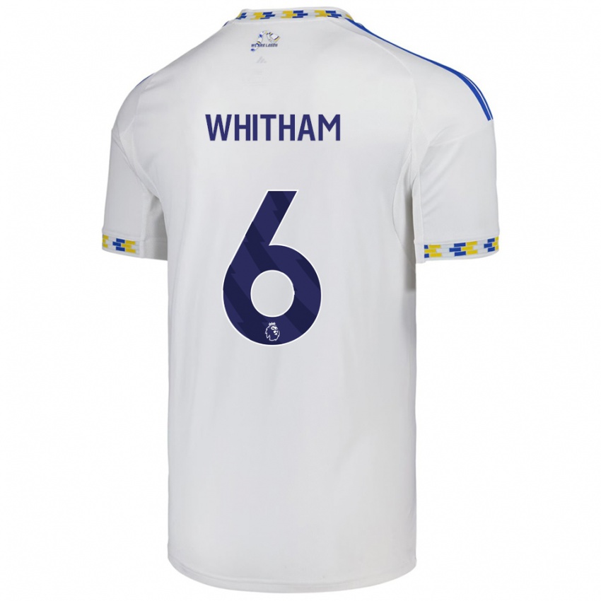 נשים דניאל וייטהאם #6 לבן כחול ג'רזי ביתית 2025/26 חולצה קצרה