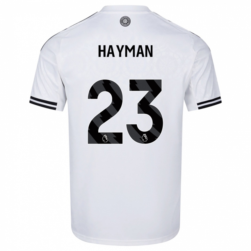 נשים Alex Hayman #23 לבן שחור ג'רזי ביתית 2025/26 חולצה קצרה