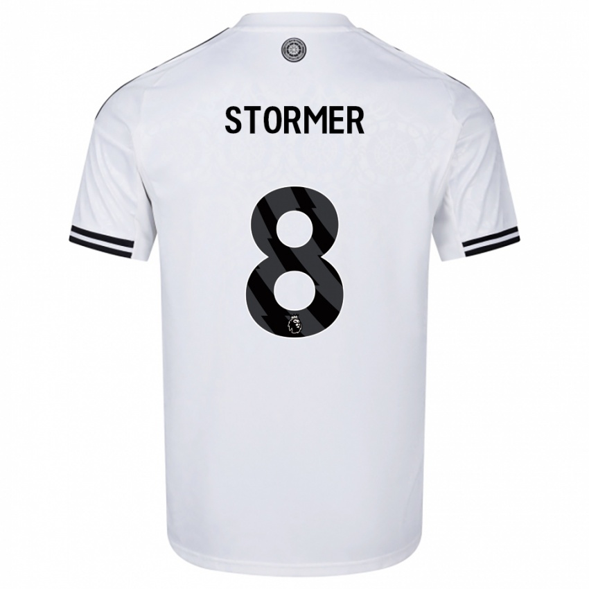 נשים Becky Stormer #8 לבן שחור ג'רזי ביתית 2025/26 חולצה קצרה