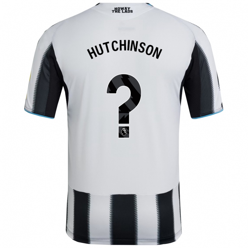 נשים Noah Hutchinson #0 שחור לבן ג'רזי ביתית 2025/26 חולצה קצרה