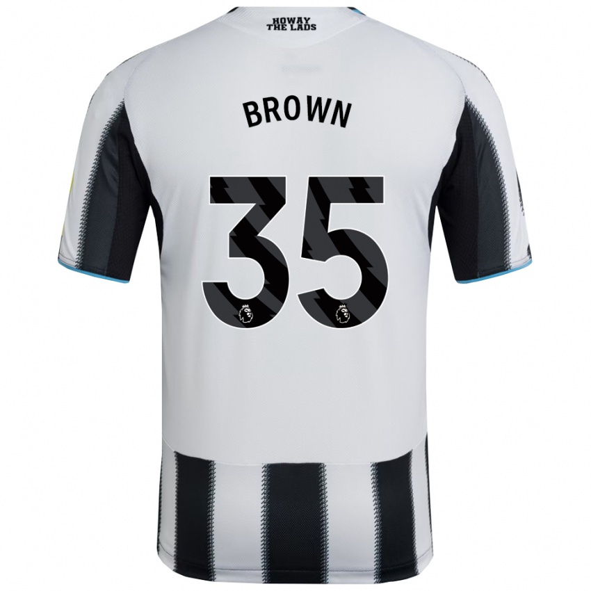 נשים ויל בראון #35 שחור לבן ג'רזי ביתית 2025/26 חולצה קצרה