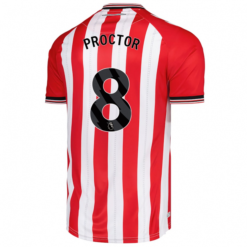 נשים Tom Proctor #8 אדום לבן ג'רזי ביתית 2025/26 חולצה קצרה