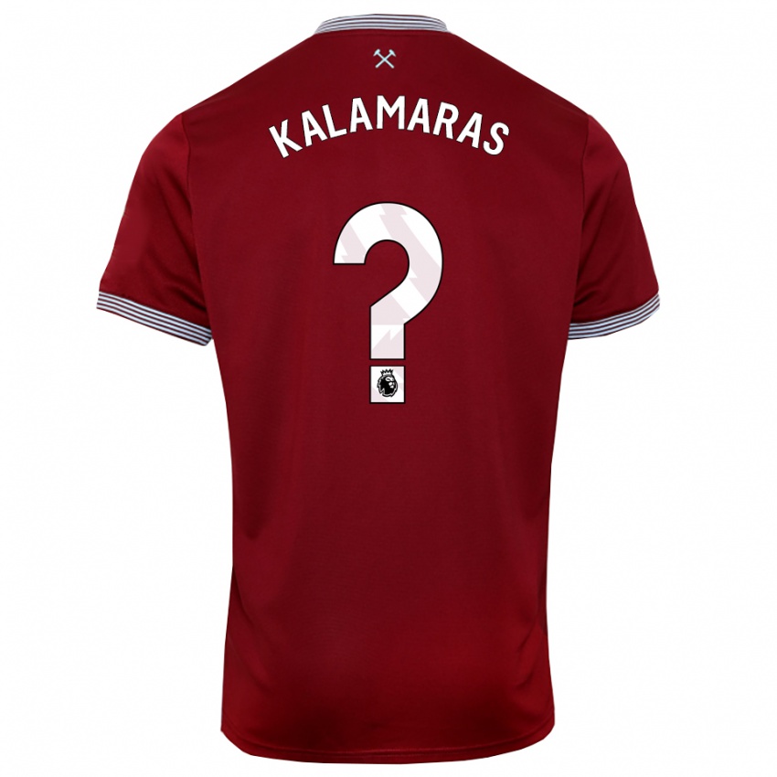 נשים Pablo Kalamaras #0 בורדו לבן ג'רזי ביתית 2025/26 חולצה קצרה