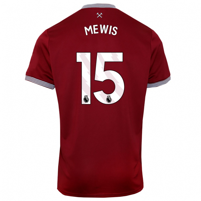 נשים קריסטי מיואיס #15 בורדו לבן ג'רזי ביתית 2025/26 חולצה קצרה