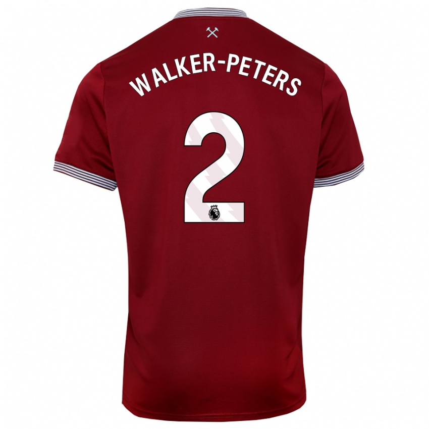 נשים קייל ווקר-פיטרס #2 בורדו לבן ג'רזי ביתית 2025/26 חולצה קצרה