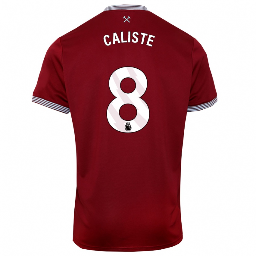 נשים גבריאל קאליסט #8 בורדו לבן ג'רזי ביתית 2025/26 חולצה קצרה