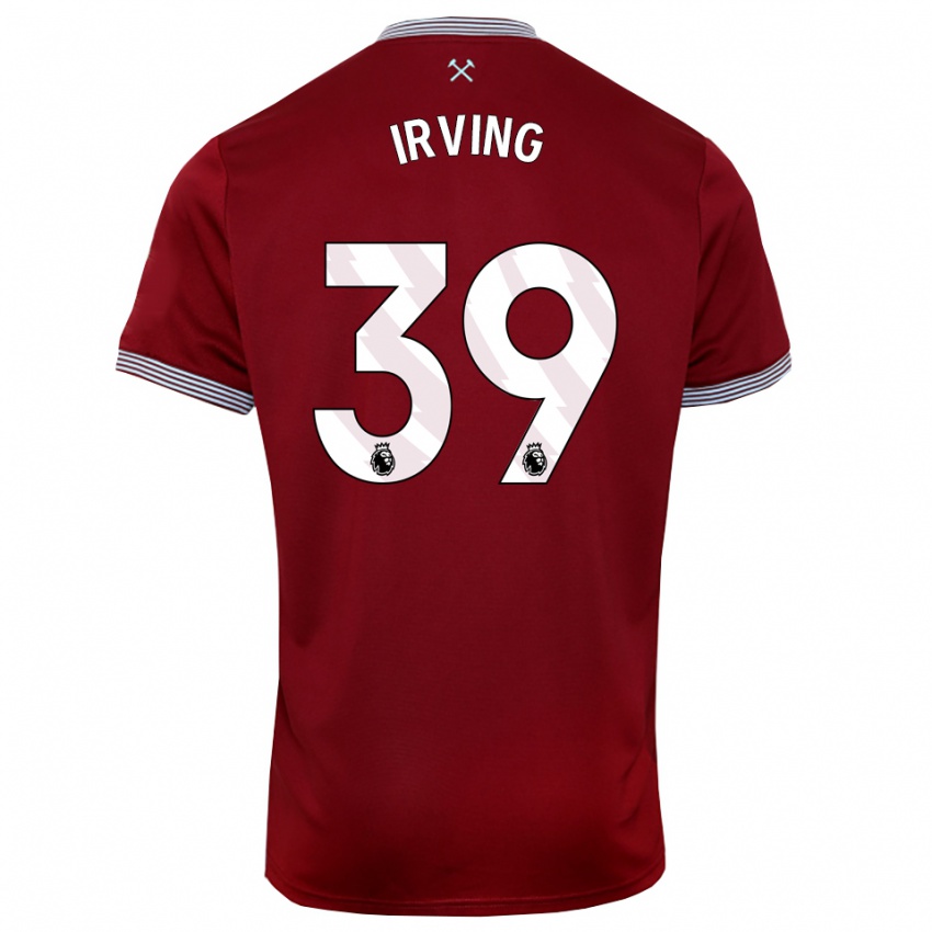 נשים אנדי אירווינג #39 בורדו לבן ג'רזי ביתית 2025/26 חולצה קצרה