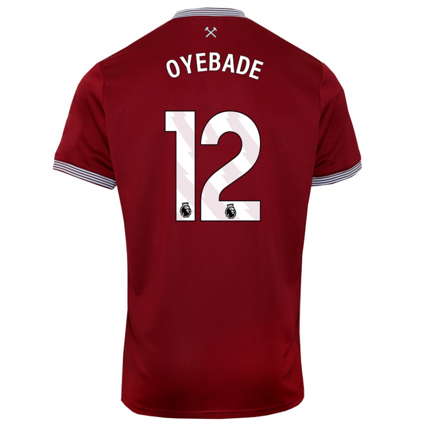 נשים ריאן דן אויבדה #12 בורדו לבן ג'רזי ביתית 2025/26 חולצה קצרה