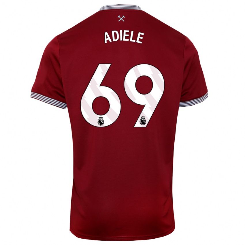 נשים אמקה עדיאלה #69 בורדו לבן ג'רזי ביתית 2025/26 חולצה קצרה