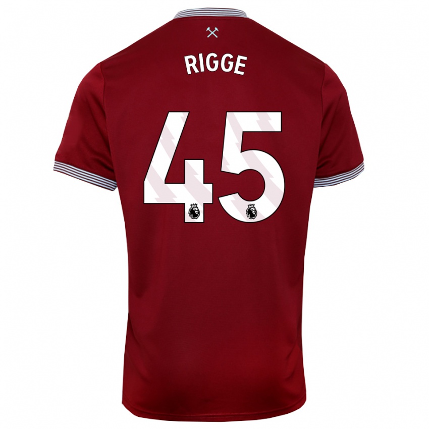 נשים דניאל ריג' #45 בורדו לבן ג'רזי ביתית 2025/26 חולצה קצרה